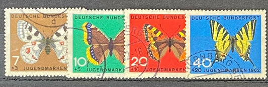 ZAYIX - Germany B380-B383 Used Semi-postal Butterflies - Insects 011222-S03M