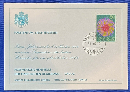 ZAYIX 1972 Liechtenstein Cover Mi# 562 FDC - Art - Flowers 011022-SM45
