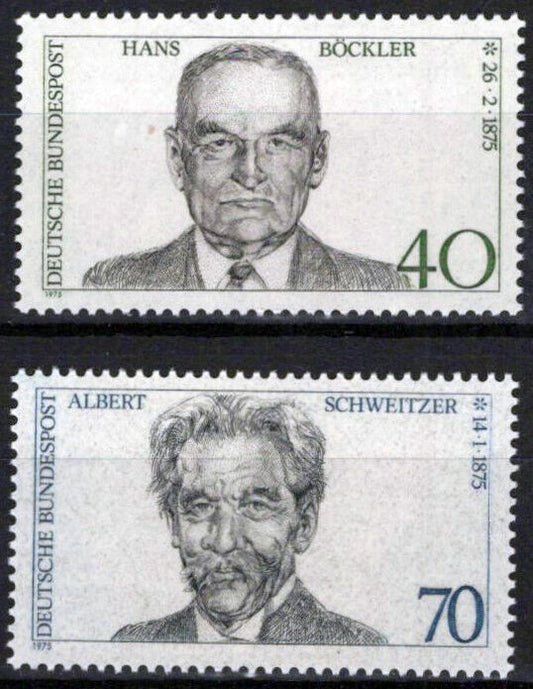 ZAYIX Germany 1159-1160 MNH Dr. Schweitzer Hans Bockler Medical 042623S107