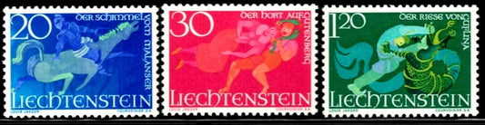 ZAYIX Liechtenstein 421-423 MNH Fairy Tales Fables Horses Dragons 031222-S82
