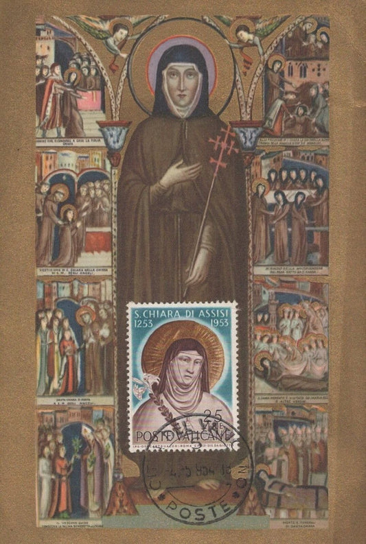 ZAYIX Vatican City Mi 207 FDC Maxicard Cover St Clara of Assisi Scarce 0224M0143