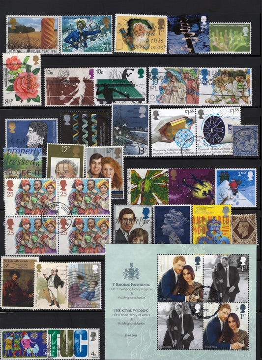 Great Britain Modern Used Stamp & Block Collection, 6 pages ZAYIX 0625L0004