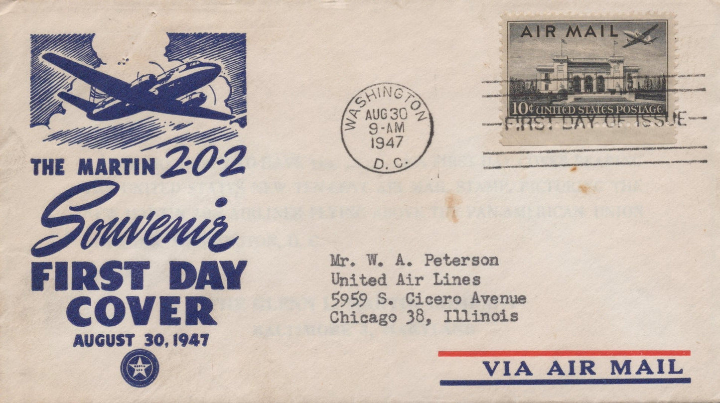 ZAYIX US C34-28 Martin Company Advertising FDC with stuffer! USFM102023006