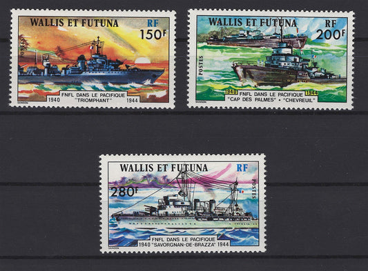 Wallis & Futuna 207-209 MNH French Warships ZAYIX STAMPS 0625S0315