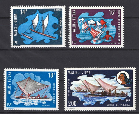 Wallis & Futuna 179-181, C41 MNH Outrigger Sailing Canoes ZAYIX STAMPS 0625S0317