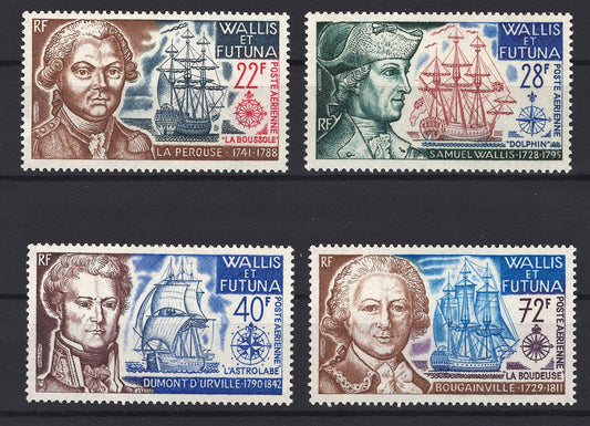 Wallis & Futuna C42-C45 MNH Explorers & Their Ships ZAYIX STAMPS 0625S0318