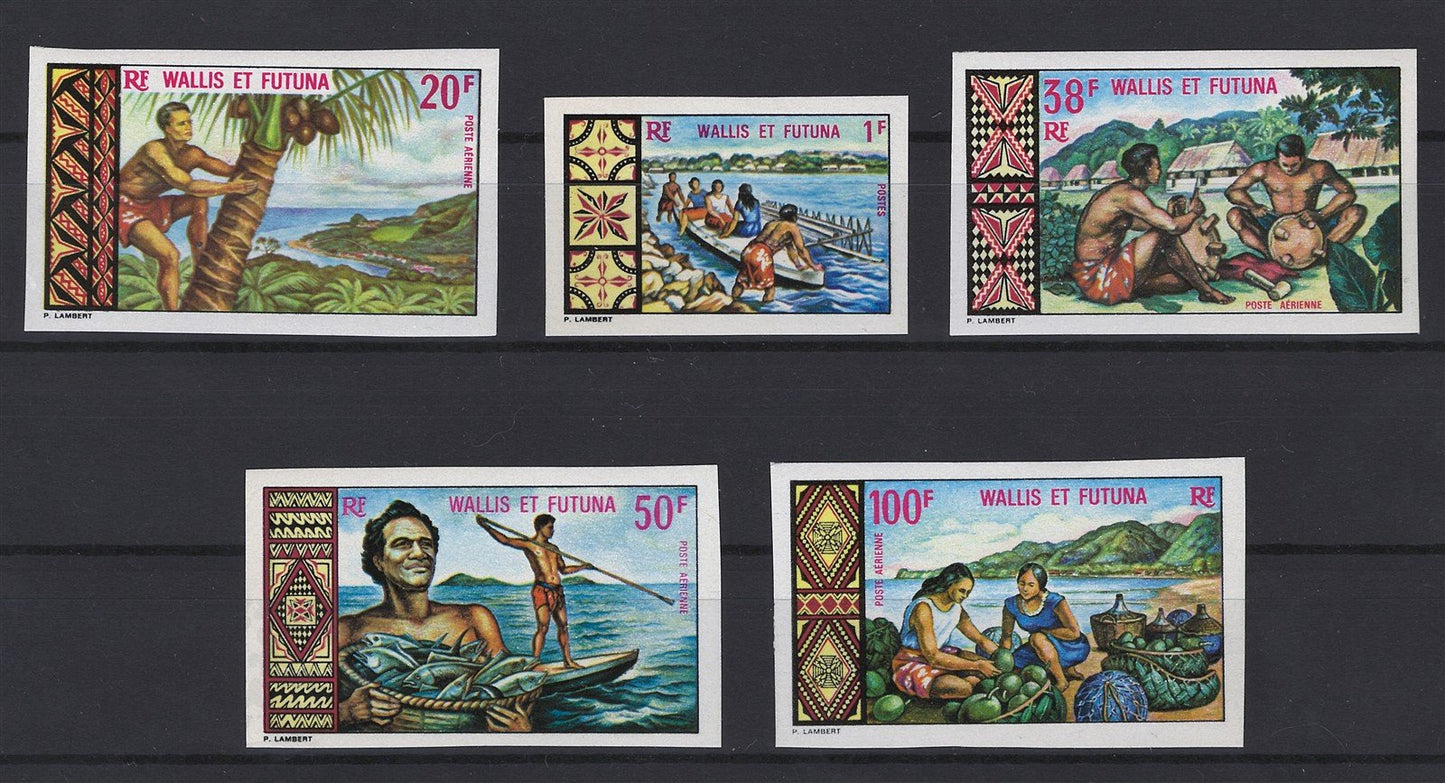 Wallis & Futuna 171, C31, C33-C35 MNH imperf Island Culture ZAYIX 0625S0319
