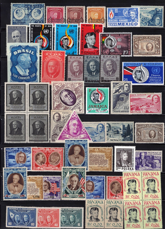 Franklin (FDR) & Eleanor Roosevelt Mint Stamp Collection ZAYIX 0625L0007