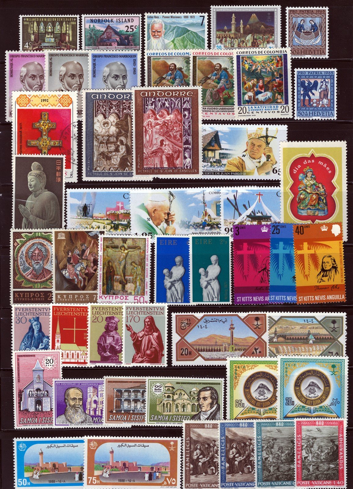 World Religions, Churches, Mosques Mint/Used Stamp Collection ZAYIX 0625L0008
