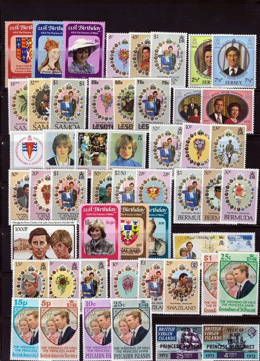 British Royals Weddings Princess Diana Mint Stamp Collection ZAYIX 0625L0010