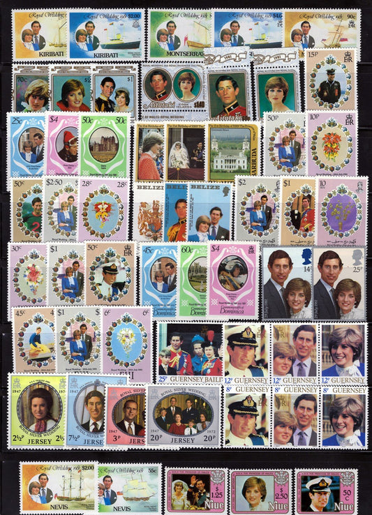 British Royals, Princess Diana MNH Stamp Collection on 6 Pages ZAYIX 0625L0011