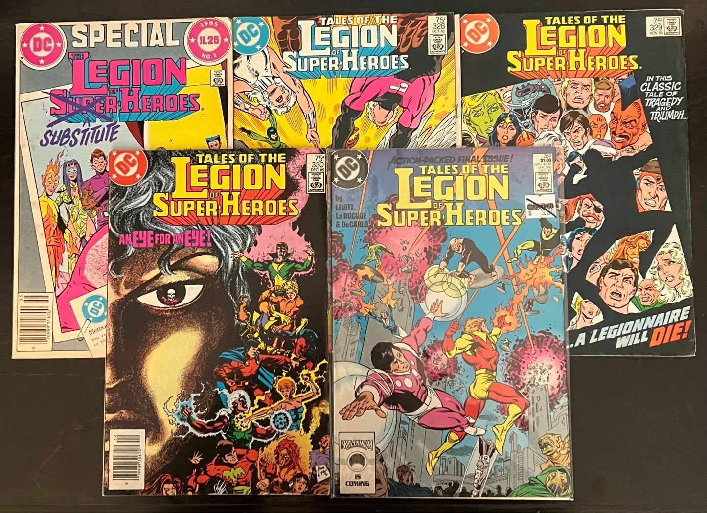 Tales of the Legion of Super-Heroes #328, 329, 330, 354 Lot 1987 DC Zayix Comics