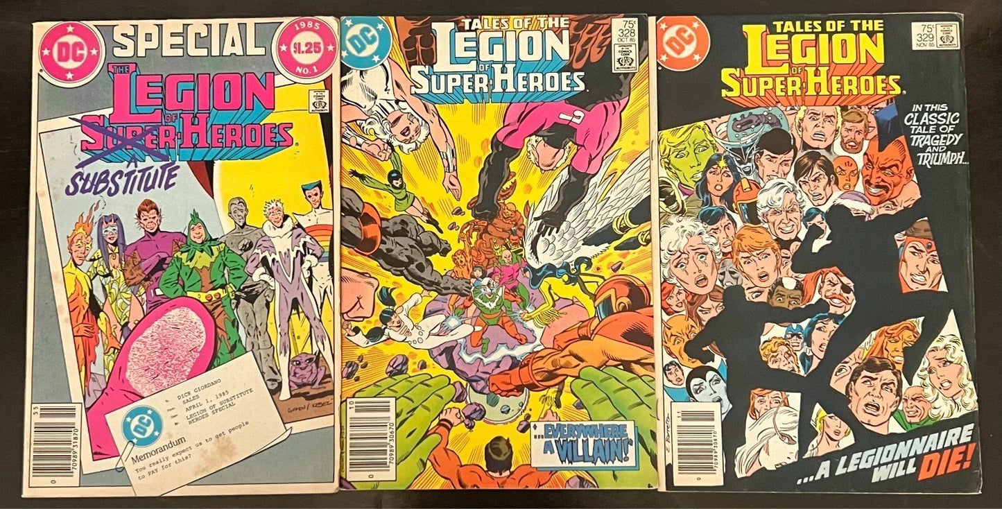 Tales of the Legion of Super-Heroes #328, 329, 330, 354 Lot 1987 DC Zayix Comics