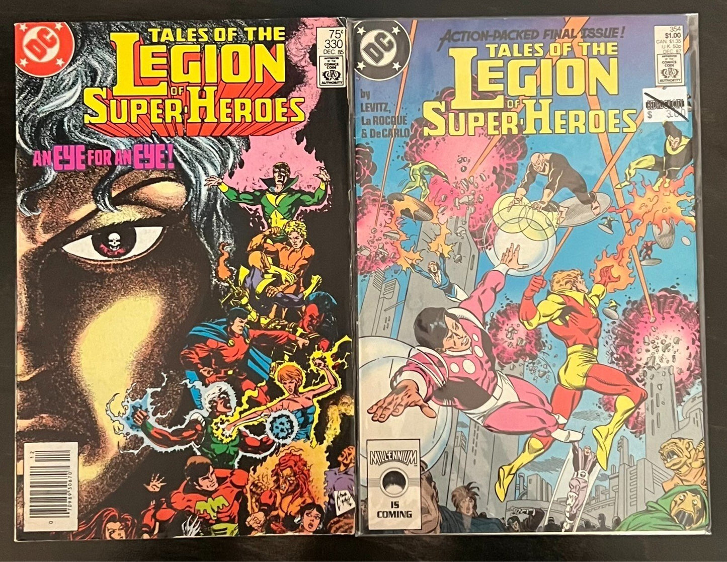 Tales of the Legion of Super-Heroes #328, 329, 330, 354 Lot 1987 DC Zayix Comics