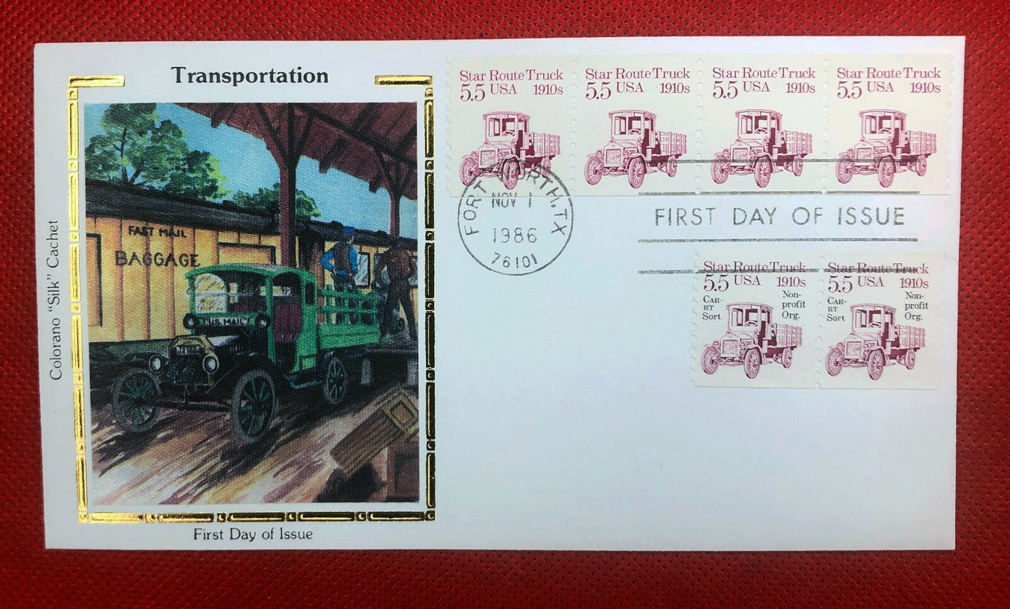 1986 Colorano FDC #2125-2125a Motor Vehicle Truck ZAYIX 010522SM06