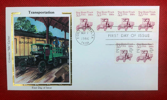 1986 Colorano FDC #2125-2125a Motor Vehicle Truck ZAYIX 010522SM06