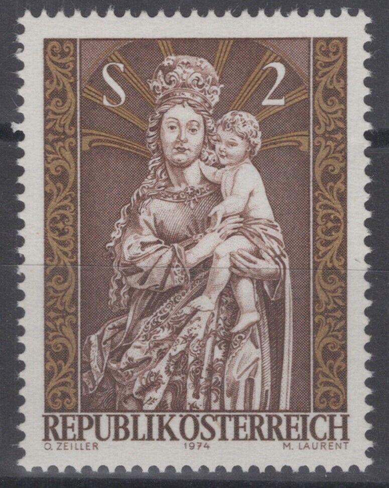 Austria 1009 MNH Christmas Virgin & Child Wood