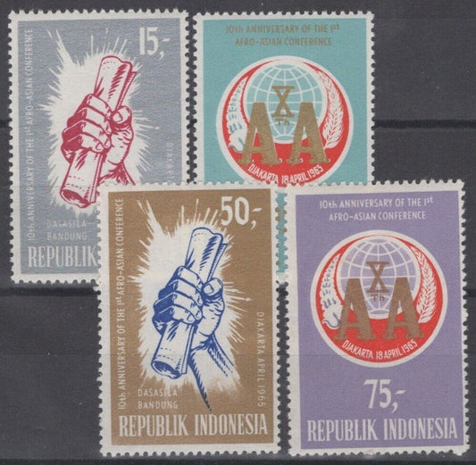 Indonesia 655-658 MH First Afro-Asian Conference Government