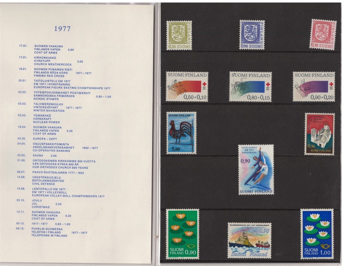 Finland 1977 Year Pack Official Year Set MNH Complete ZAYIX STAMPS 0625L0019