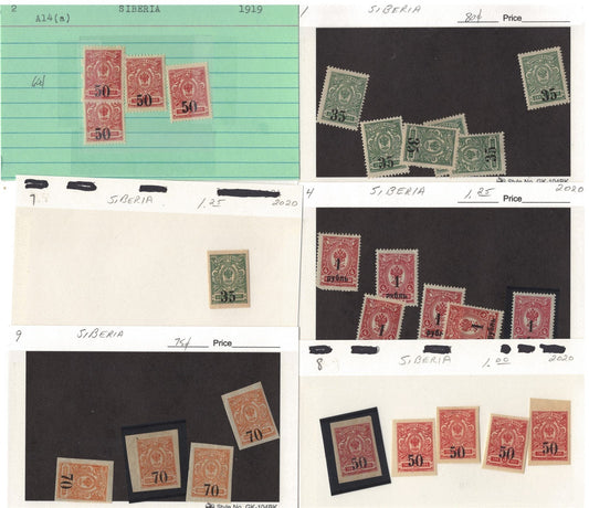 Siberia Small Mint Collection on Dealer Cards ZAYIX 0625S0625