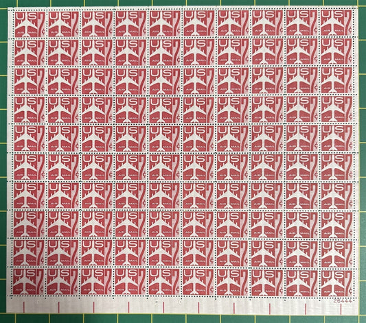 US C60 MNH Sheet 7c Carmine Jet Silhouette Air Mail ZAYIX STAMPS 0625L0052