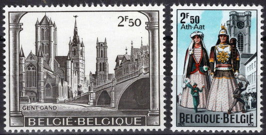 Belgium 809-810 MNH Festival Folklore The Giants of Ath Ghent ZAYIX 071823S149M