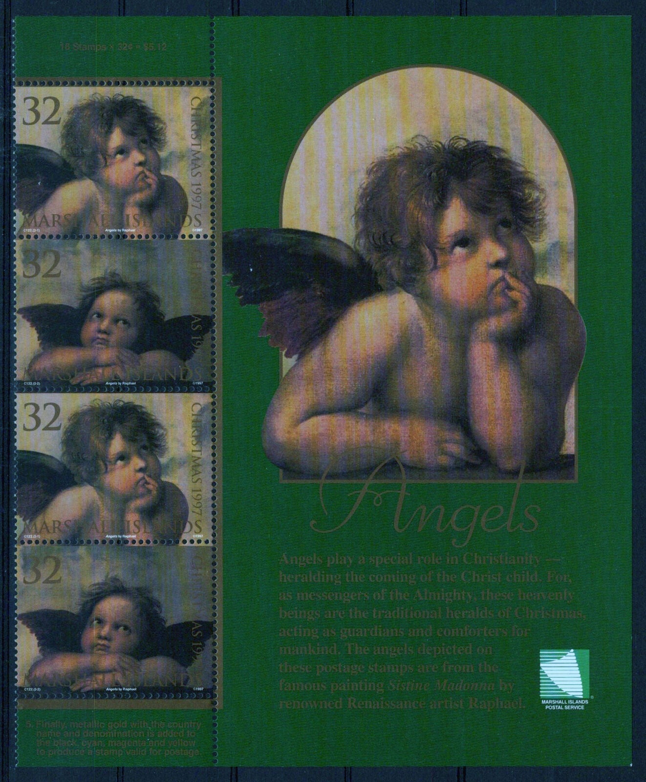 Marshall Islands 647-648 MNH Angels Christmas ZAYIX 090223SM44