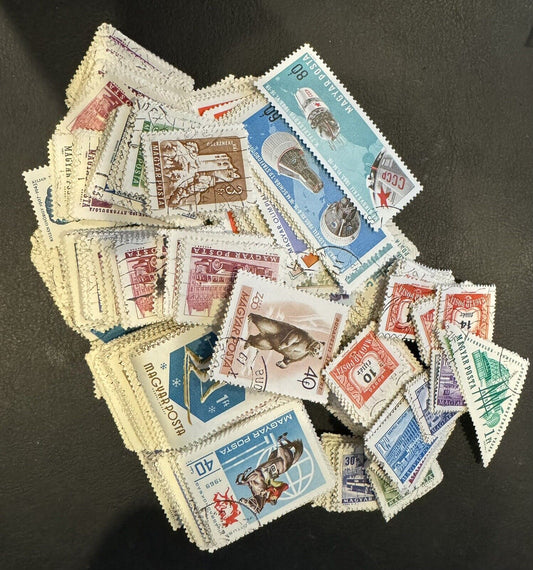 Hungary Horde Off Paper Kiloware Mix 100s of Stamps 2.4 oz ZAYIX 1024M0099