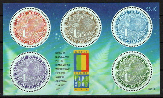 New Zealand 1635a MNH Birds Kiwi EXPO 2000 ZAYIX 0724M0195