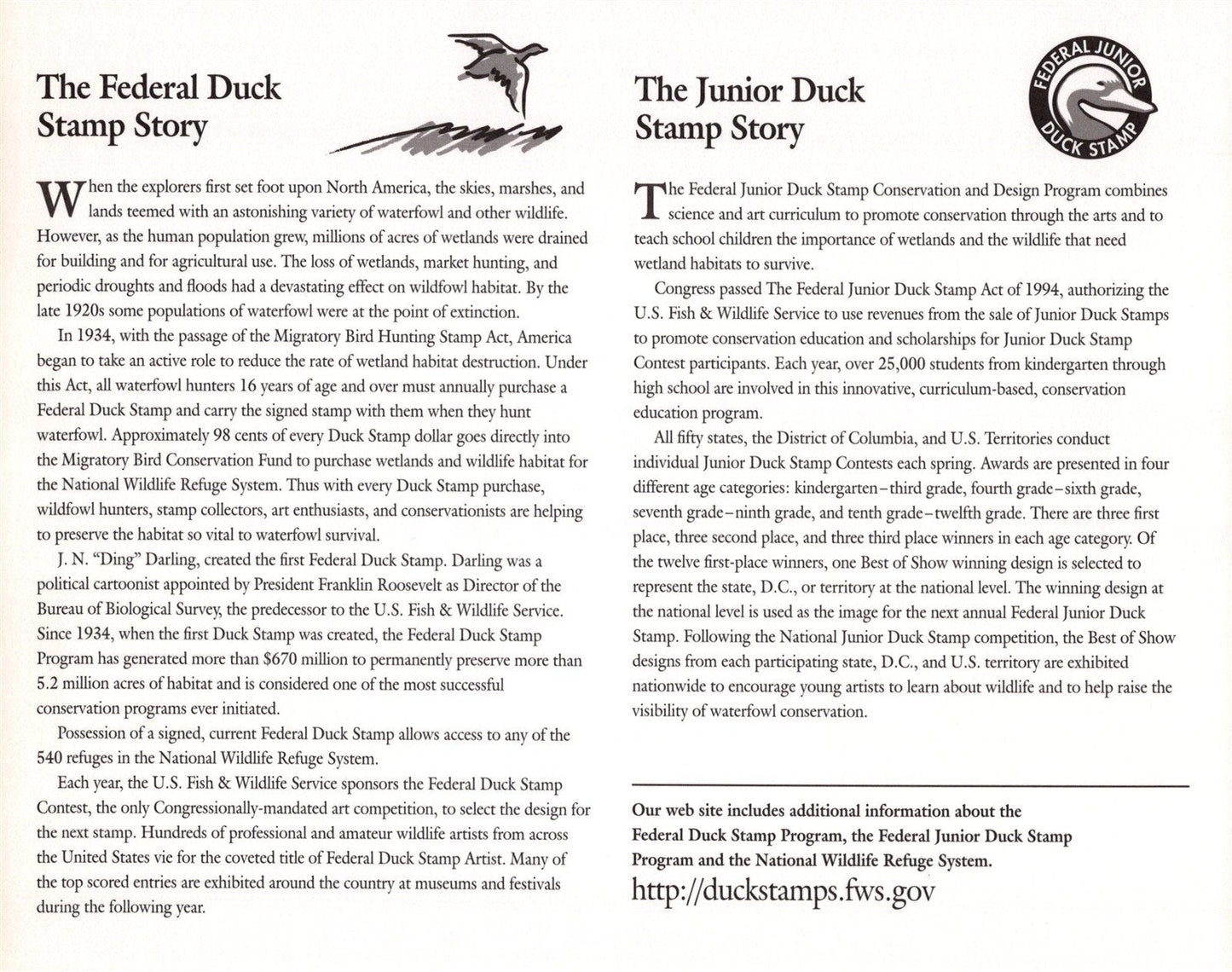 US Duck Stamp 2004 Certificate of Appreciation Card RW71 & JDS12 ZAYIX 0625L0057