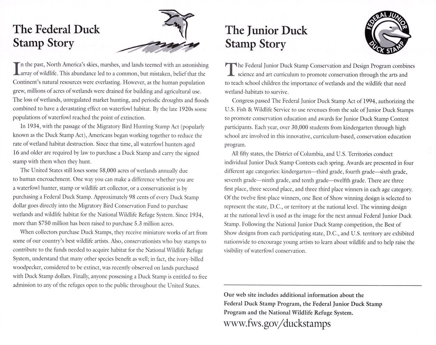US Duck Stamp 2010 Certificate of Appreciation Card RW77 JDS18 ZAYIX 0625L0059M