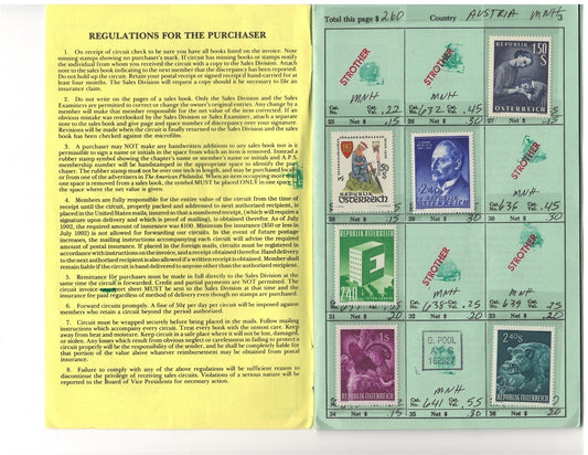 Austria MNH Collection in Retired APS Circuit Book ZAYIX 0625L1075