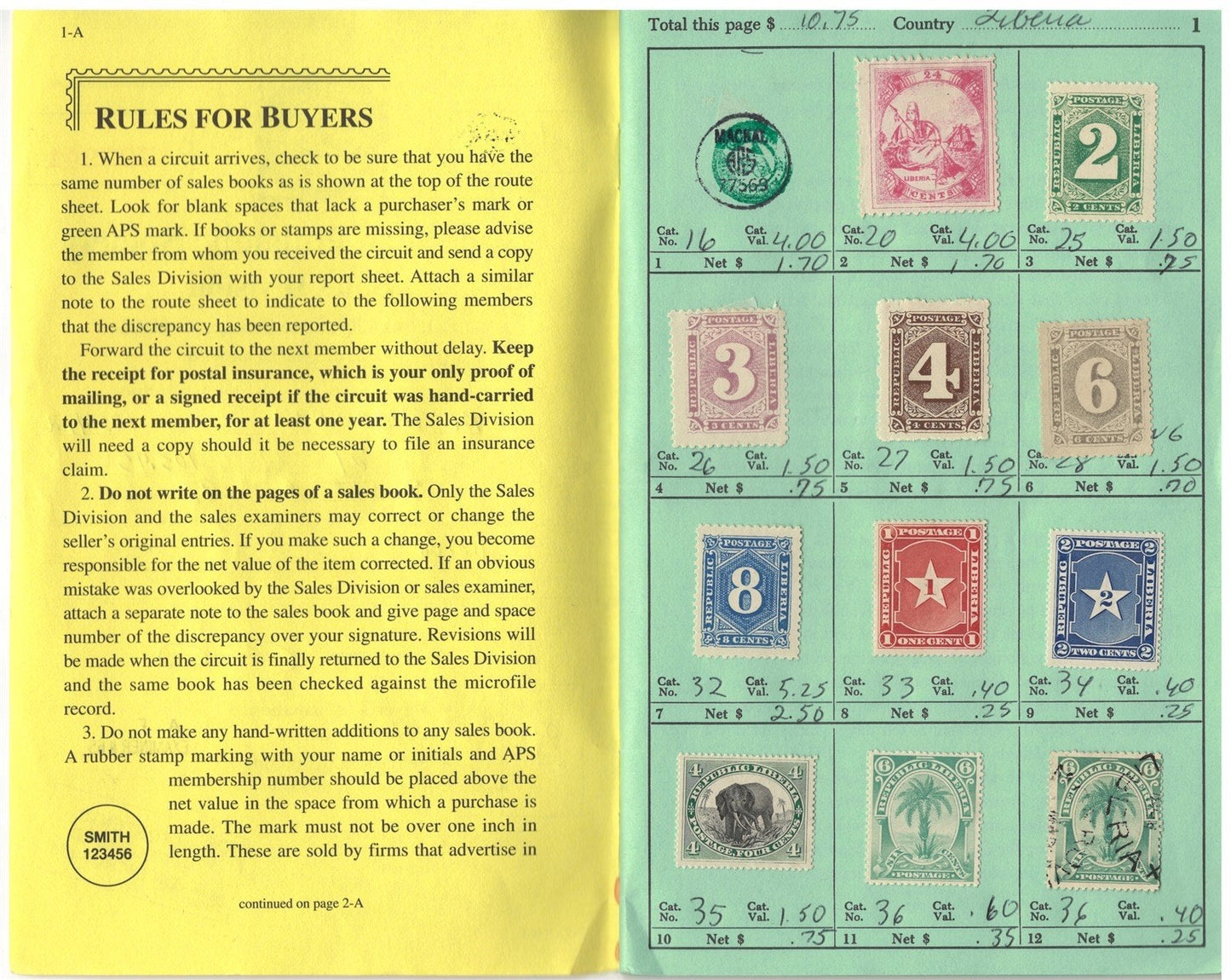 Classic Liberia Collection in Retired APS Circuit Book ZAYIX 0625L1082
