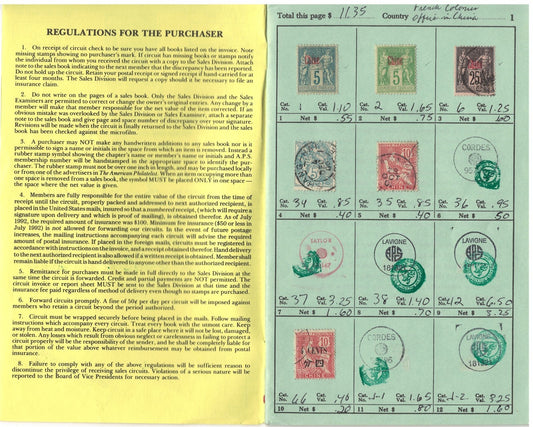 French Africa & Asia Collection in Retired APS Circuit Book ZAYIX 0625L1084