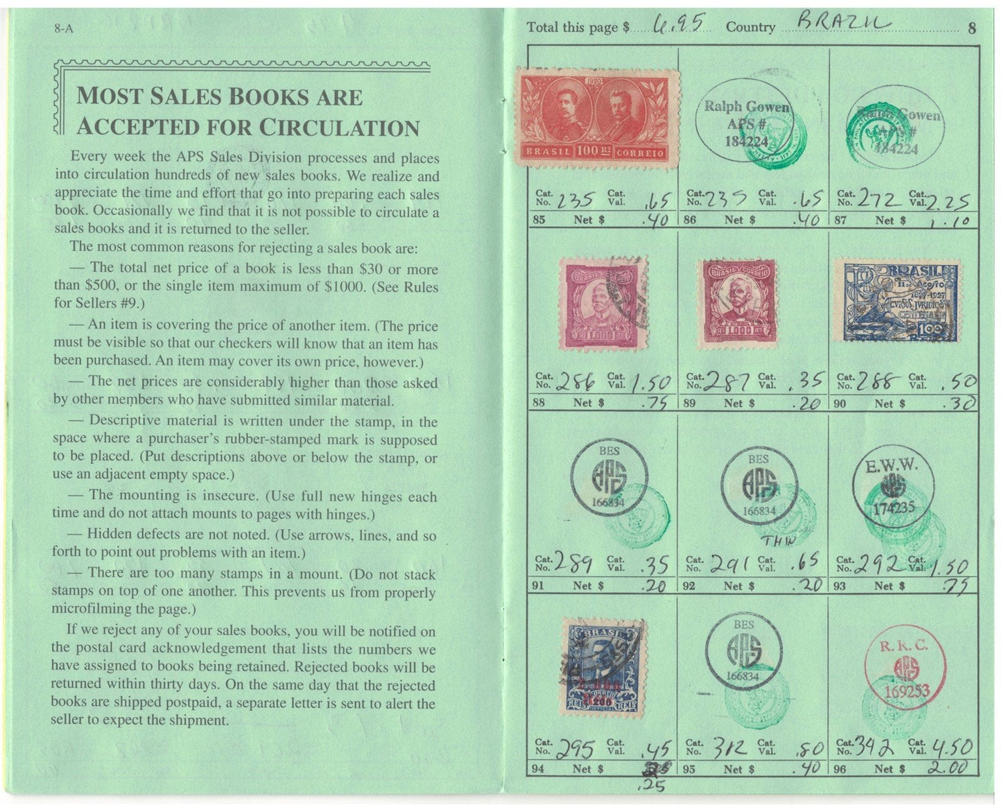 Brazil Classic Stamp Collection in Retired APS Circuit Book ZAYIX 0625L1085
