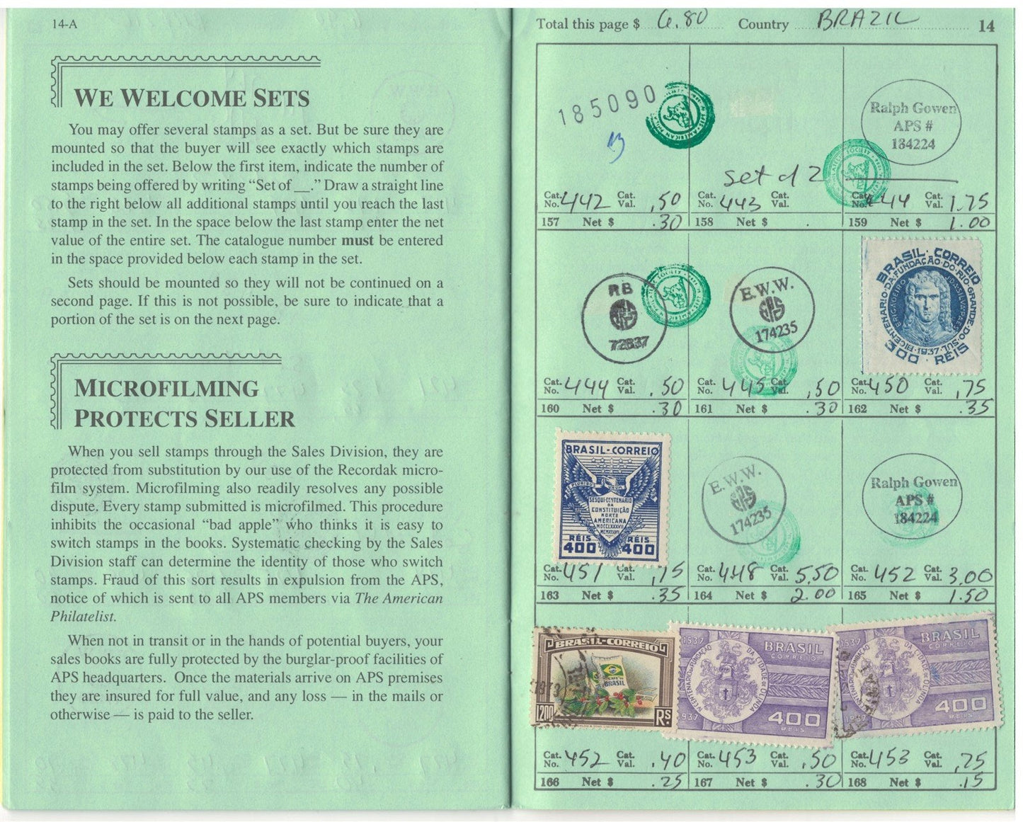 Brazil Classic Stamp Collection in Retired APS Circuit Book ZAYIX 0625L1085
