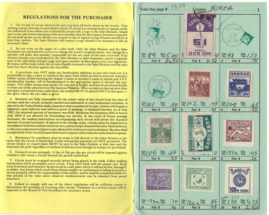 Korea Valuable Mint-Used Collection in Retired APS Circuit Book ZAYIX 0625L1095