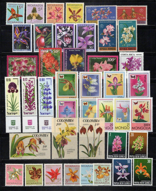 Orchid Collection MNH Flowers Plants ZAYIX 0324M0097