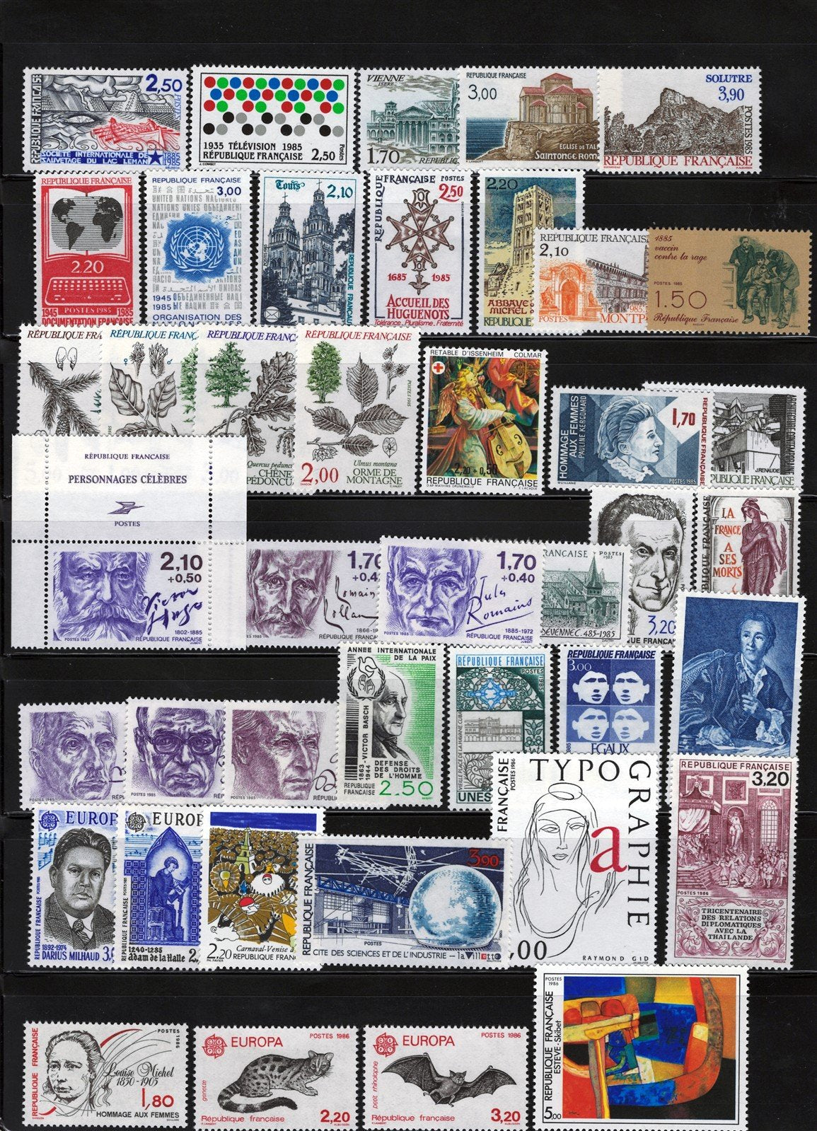 France All MNH 1984-1993 Stamp Collection on 6 stock pages ZAYIX 0625L1155