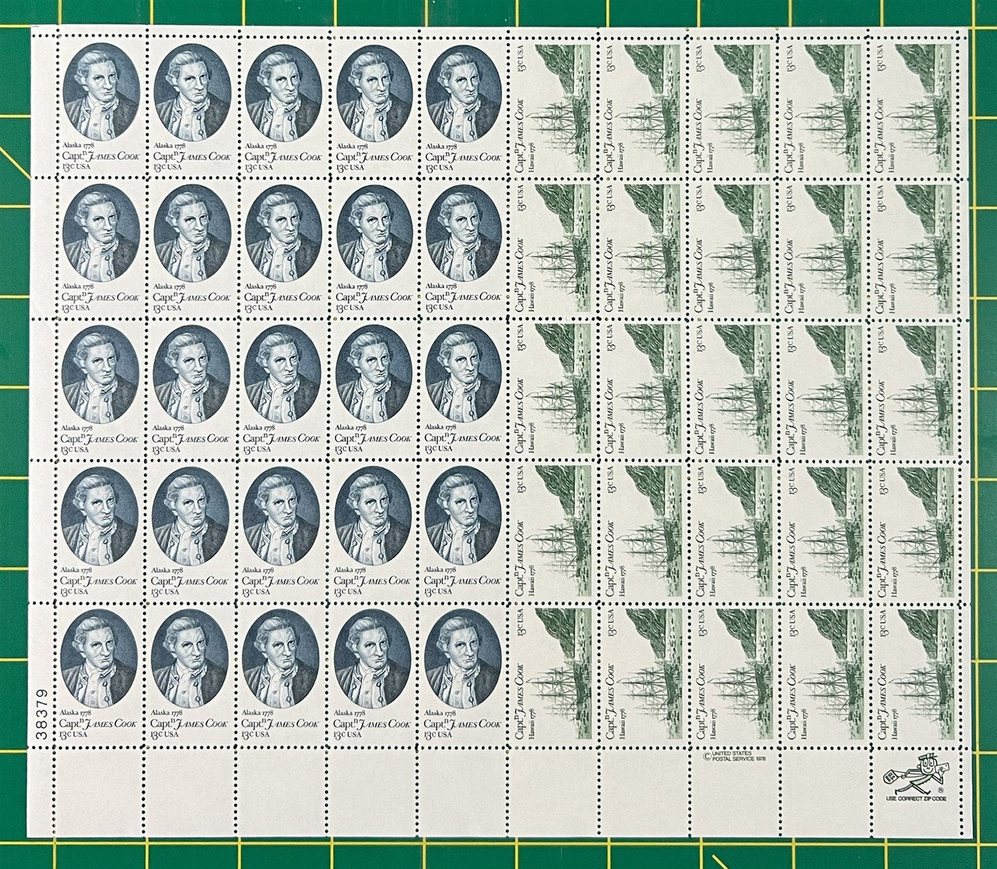 US 1732-1733 MNH Sheet 13c Captain James Cook ZAYIX STAMPS 0725L1262