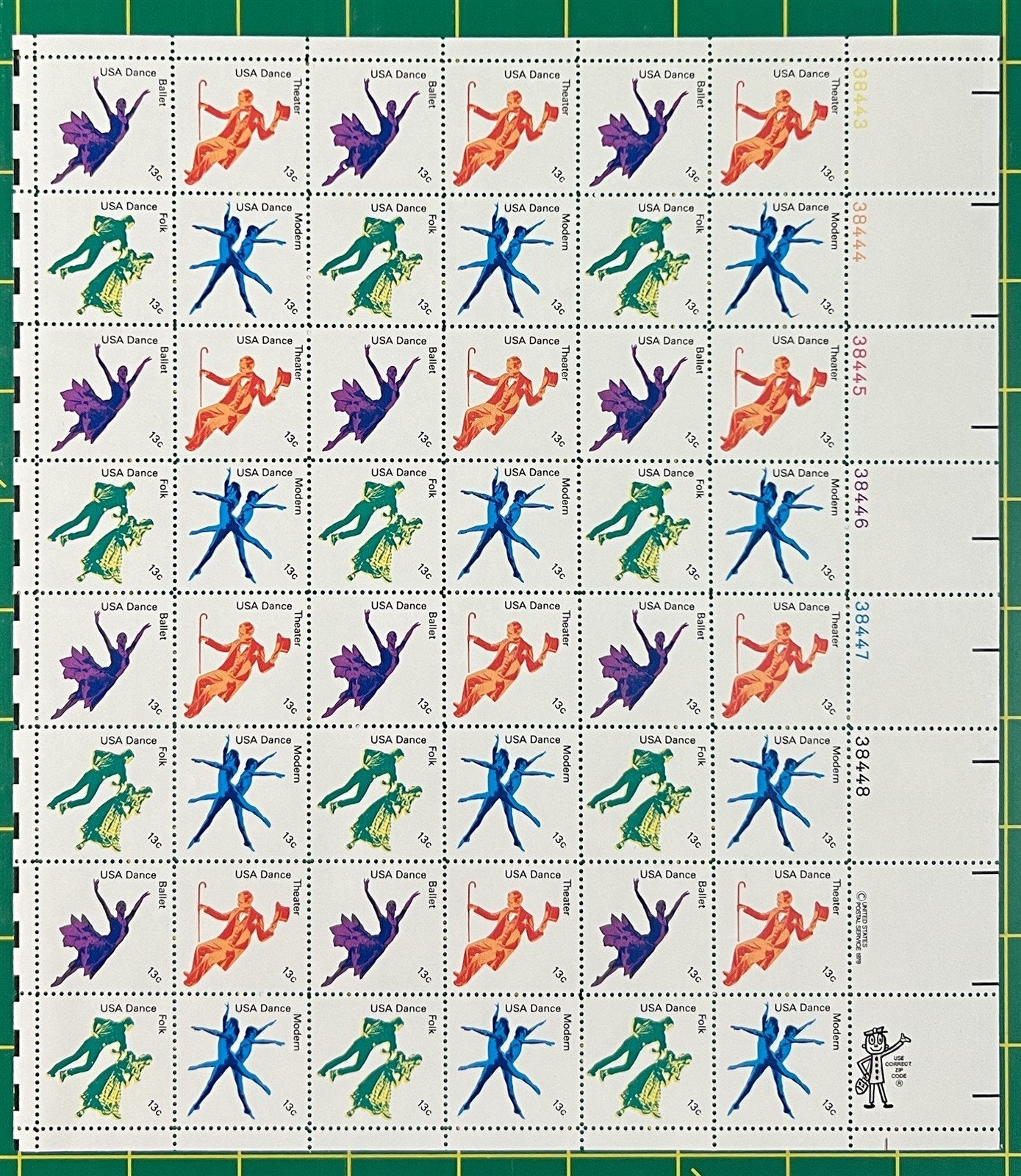 US 1749-1752 MNH Sheet 13c American Dance ZAYIX STAMPS 0725L1263