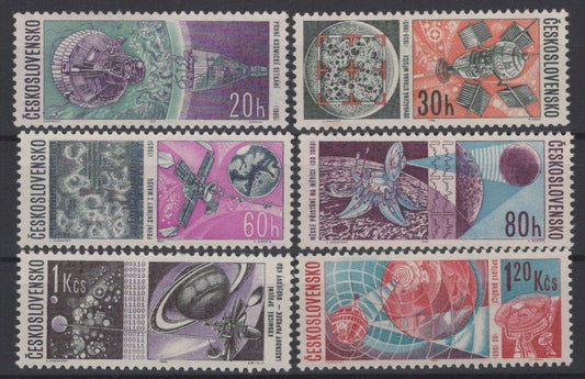 Czechoslovakia 1422-1427 MNH Space Moon Satellite ZAYIX STAMPS 0425S0173