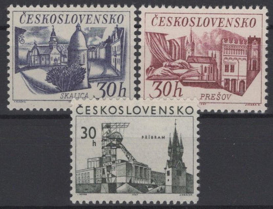 Czechoslovakia 1485-1487 MNH Towns of Skalitz ZAYIX STAMPS 0425S0190