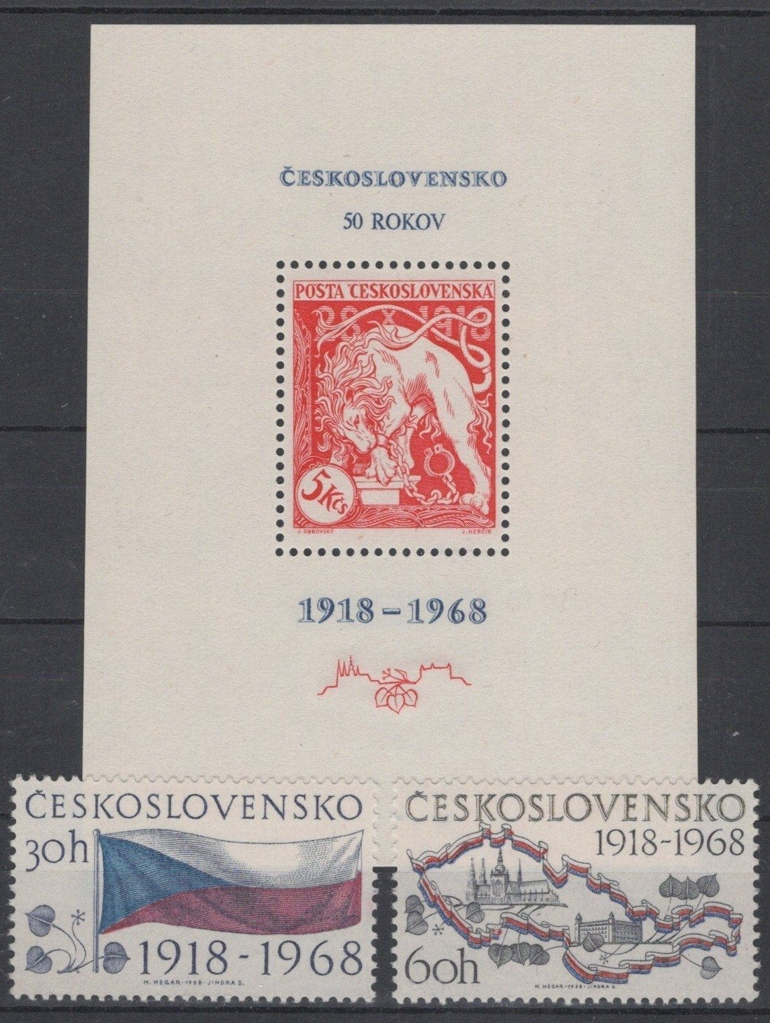 Czechoslovakia 1579-1581 MNH Maps Flags Bohemian Lion ZAYIX STAMPS 0425S0220