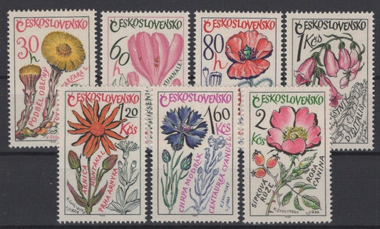 Czechoslovakia 1354-1360 MNH Flowers Plants Nature ZAYIX STAMPS 0425S0155
