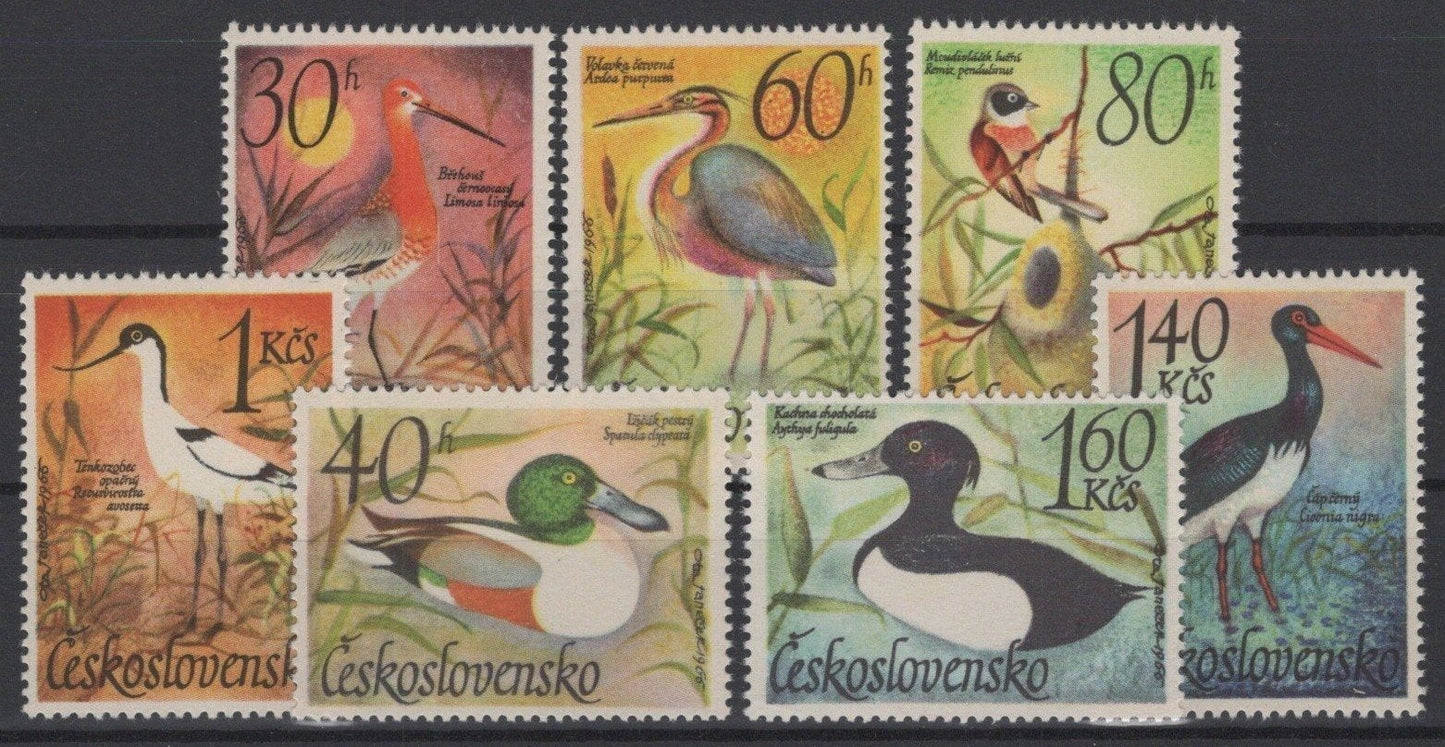 Czechoslovakia 1447-1453 MNH Birds Ducks Storks Herons ZAYIX STAMPS 0425S0181
