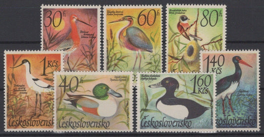 Czechoslovakia 1447-1453 MNH Birds Ducks Storks Herons ZAYIX STAMPS 0425S0181