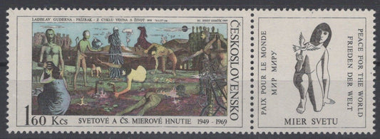 Czechoslovakia 1619 MNH Peace Ladislav Guderna Painting ZAYIX STAMPS 0425S0230