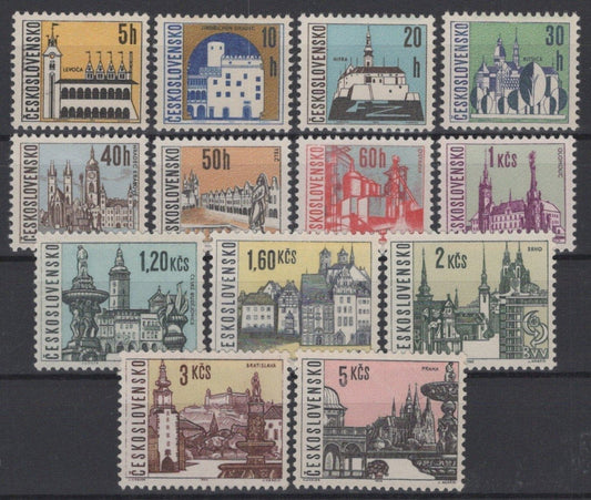 Czechoslovakia 1345-1353 MNH Architecture Town Views ZAYIX STAMPS 0425S0154