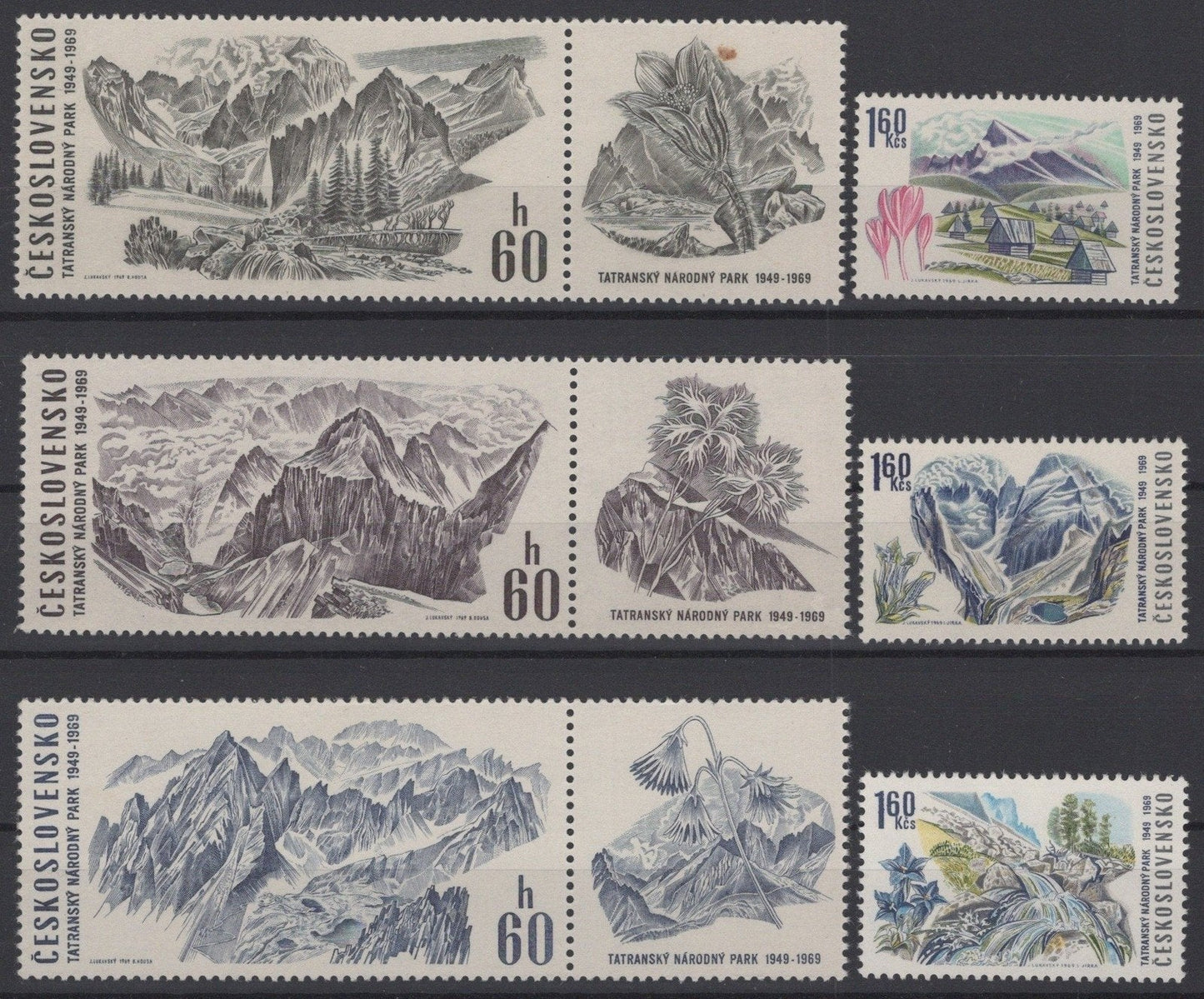 Czechoslovakia 1640-1645 MNH Tatra Mountains Nature ZAYIX STAMPS 0425S0237